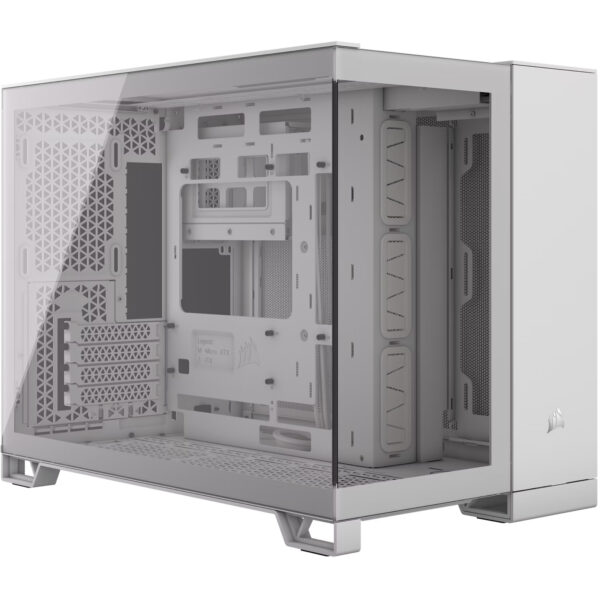 1-213-1-1 מארז Corsair 2500X Mini-Tower mATX Tempered Glass NO FANS White