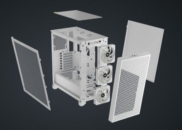 CC-9011256-WW_207-1 מארז Corsair 3000D RGB AIRFLOW Mid Tower CASE White