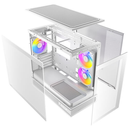 gallery-c2m-argb-white-14 מארז ANTEC C2M ARGB Compact Micro-ATX Case 270Degrees Full View