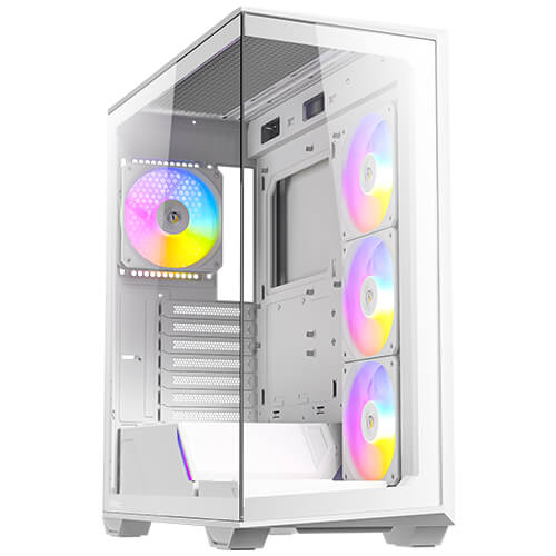 gallery-c3-argb-white-02-1 מארז לבן Antec C3 ARGB Mid-Tower ATX 4x ARGB FANS Incl Type-C