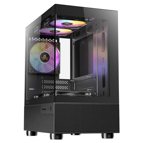 gallery-cx200m-rgb-elite-03-1-1-1 מארז שחור Antec CX200M RGB ELITE M-ATX 5X120mm RGB FANS