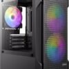 vx100M_20ARGb-4 מארז Antec VX100M ARGB 3X ARGB 120mm Fan Micro-ATX Mini Tower