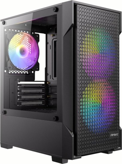 vx100M_20ARGb-4 מארז Antec VX100M ARGB 3X ARGB 120mm Fan Micro-ATX Mini Tower